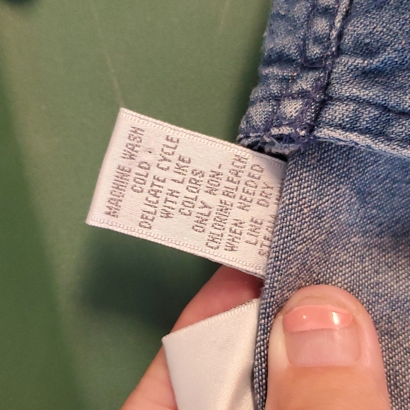â˘Lord & Taylor'sâ˘Young People's Shopâ˘denim and leaf design dressâ˘sz.10-12 - Picture 4 of 13